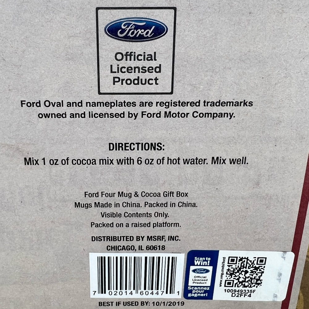 New Ford Mustang 4 Mug Set - Picture 10 of 10